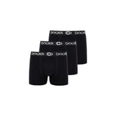 8 x ORIGINAL DOCKS Baumwolle Boxershorts Herren Unterhose Schwarz Männer Boxer