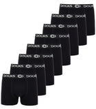 8 x ORIGINAL DOCKS Baumwolle Boxershorts Herren Unterhose Schwarz Männer Boxer Schwarz XL