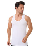 4er Pack Herren Unterhemd Achselhemd Tanktop 100% Baumwolle Weiß L