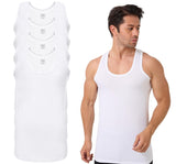 4er Pack Herren Unterhemd Achselhemd Tanktop 100% Baumwolle Weiß XL