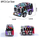 8 x Spielzeugauto mit Rückzug Leichtmetall Kinderspielzeug Käfer Bulli Van Bus