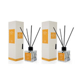 2er Set DOCKS Raumduft Set 110ml Diffuser mit Duftstäbchen – Lufterfrischer Duft Amber