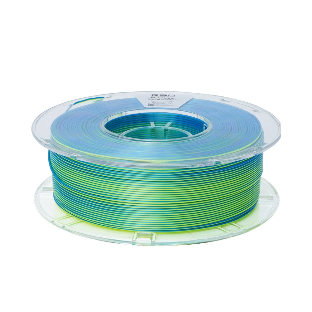 2in1 SILK PLA Filament für 3D Drucker | Zweifarbig Special Magic Effekt - NEU 3DPLady Silk Filament 0,25 kg Silk Yellow - Blue