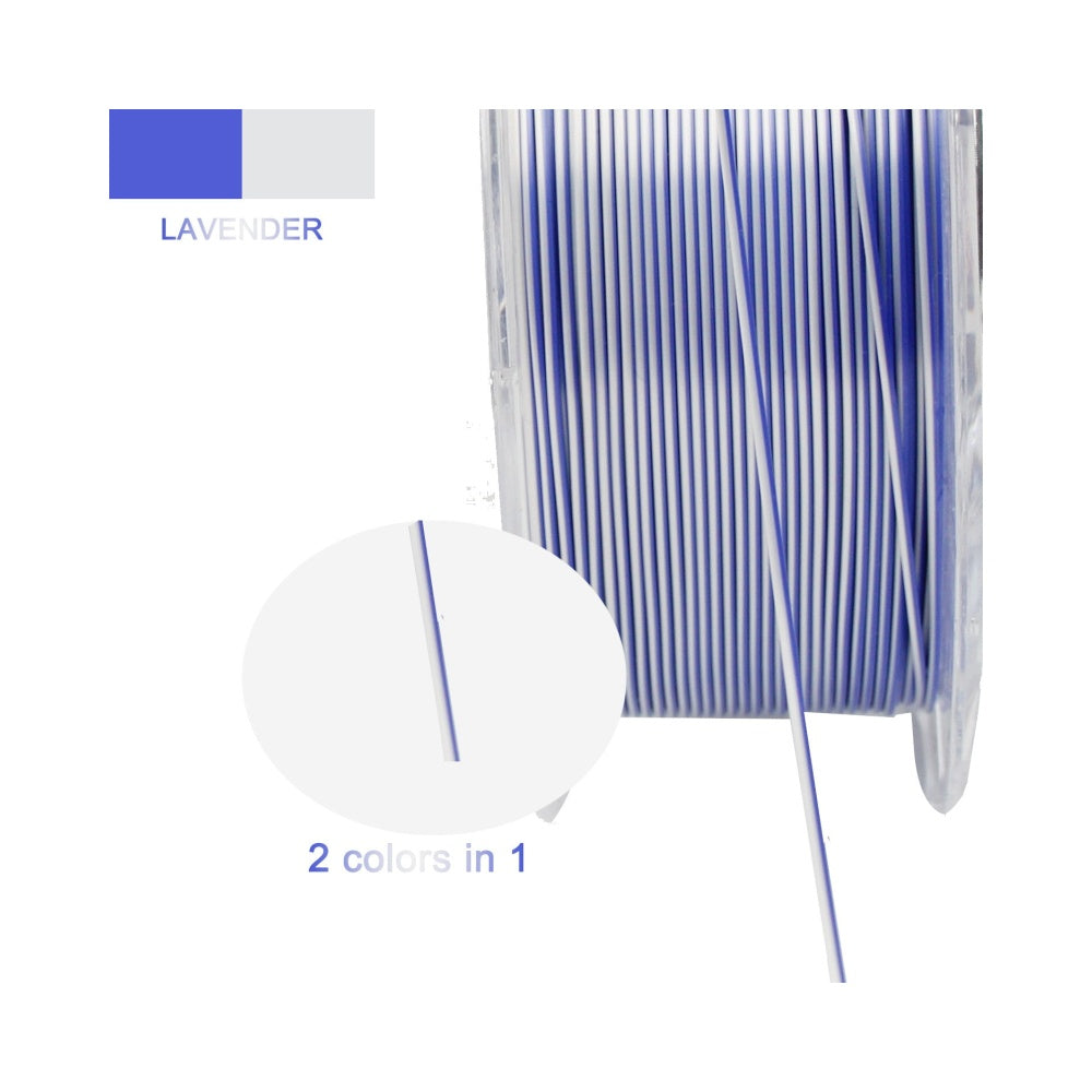 2in1 SILK PLA Filament für 3D Drucker | Zweifarbig Special Magic Effekt - NEU 3DPLady Silk Filament 1 kg Blue - Grey (Lavender)