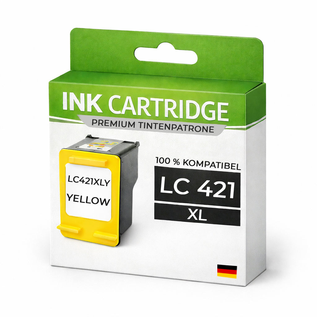Tintenpatrone kompatibel für Brother LC421XLY DCP-J1050DW MFC-J1010DW DCP-J1140DW in Gelb