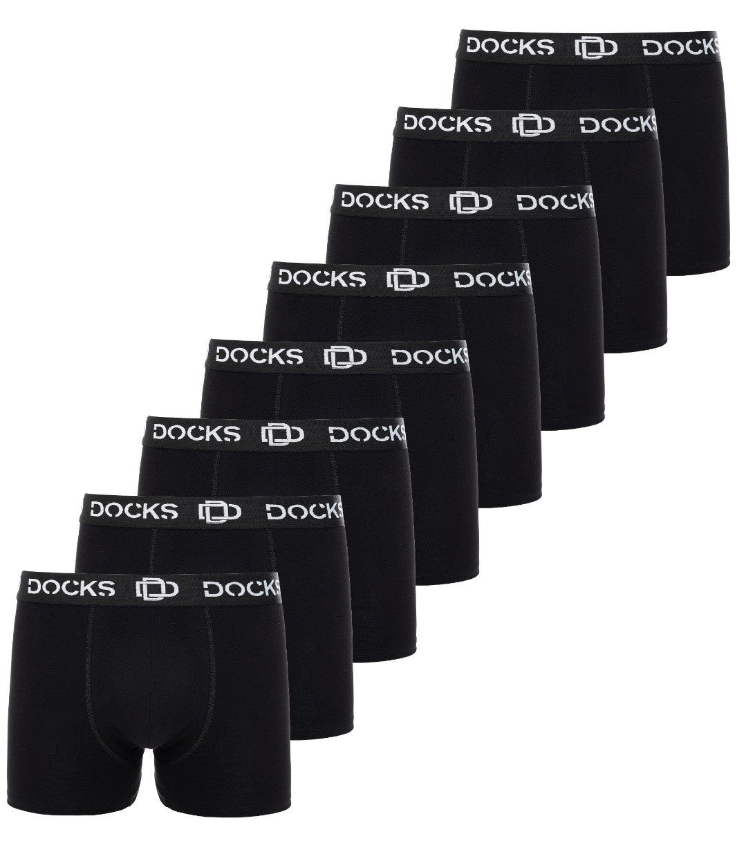 8 - 24er Pack Boxershorts Baumwolle Herren Unterhose Schwarz Bequem Männer Boxer Schwarz XL 24er Pack