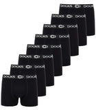 8 x ORIGINAL DOCKS Baumwolle Boxershorts Herren Unterhose Schwarz Männer Boxer Schwarz M