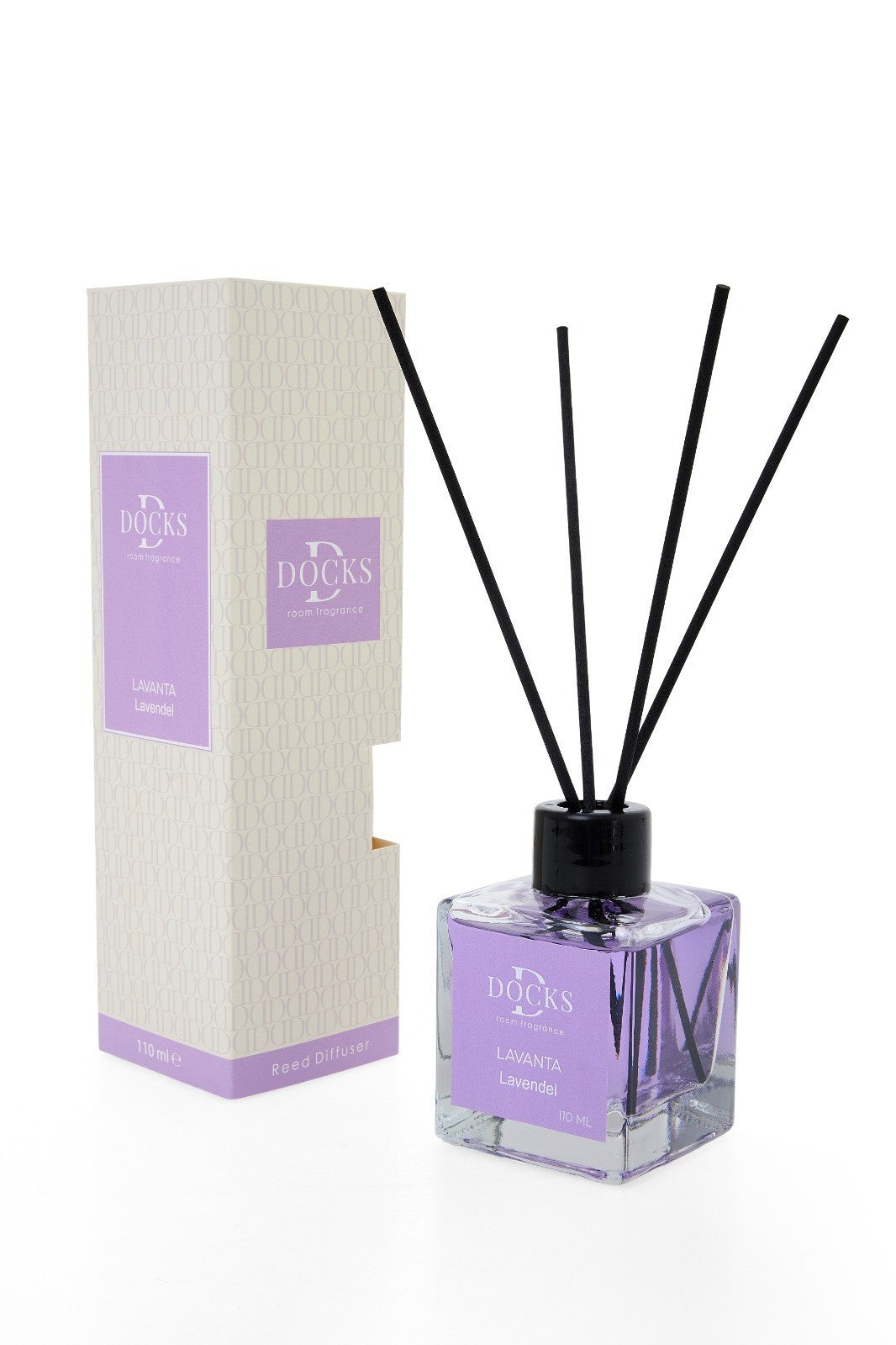 2er Set DOCKS Raumduft Set 110ml Diffuser mit Duftstäbchen – Lufterfrischer Duft