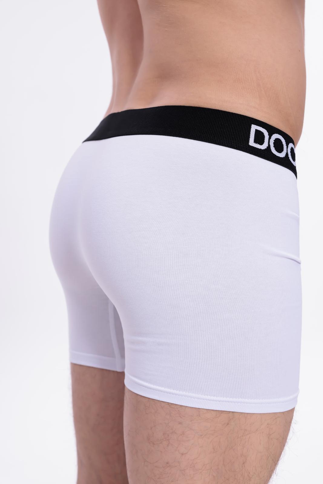 4er Pack Boxershorts Herren Baumwolle Unterhose 2x Weiß + 2x Schwarz Gr. M