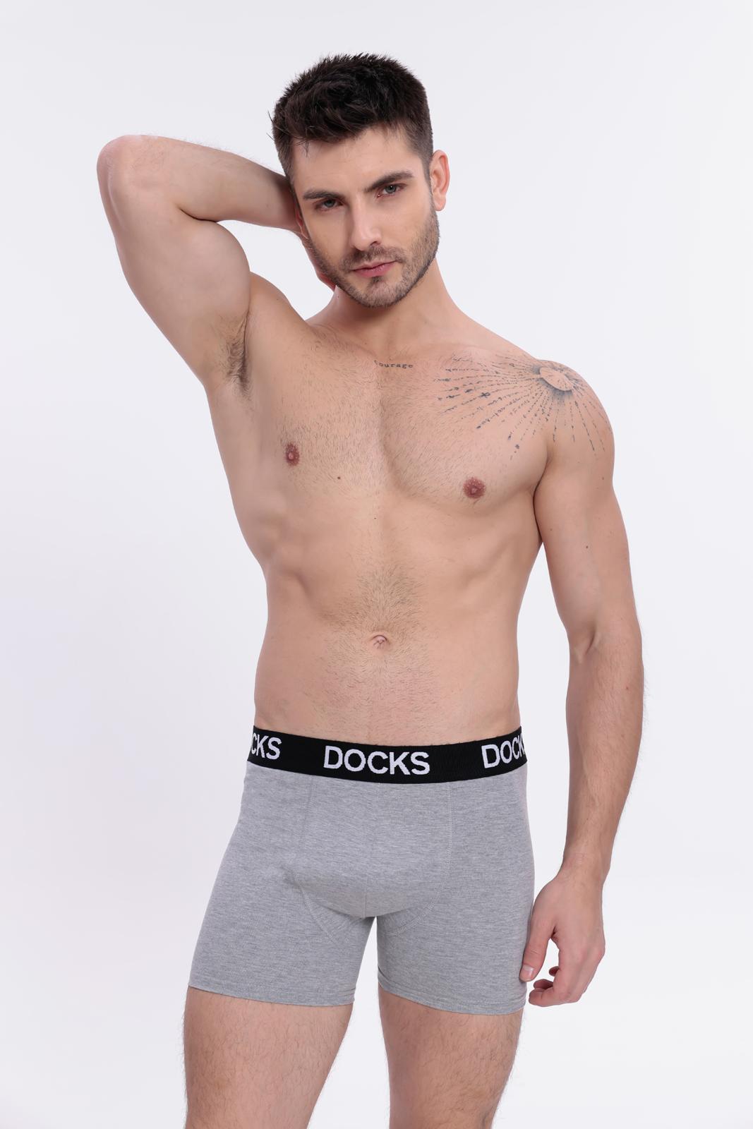 4er Pack Boxershorts Herren Baumwolle Unterhose 2x Grau + 2x Schwarz Gr. M