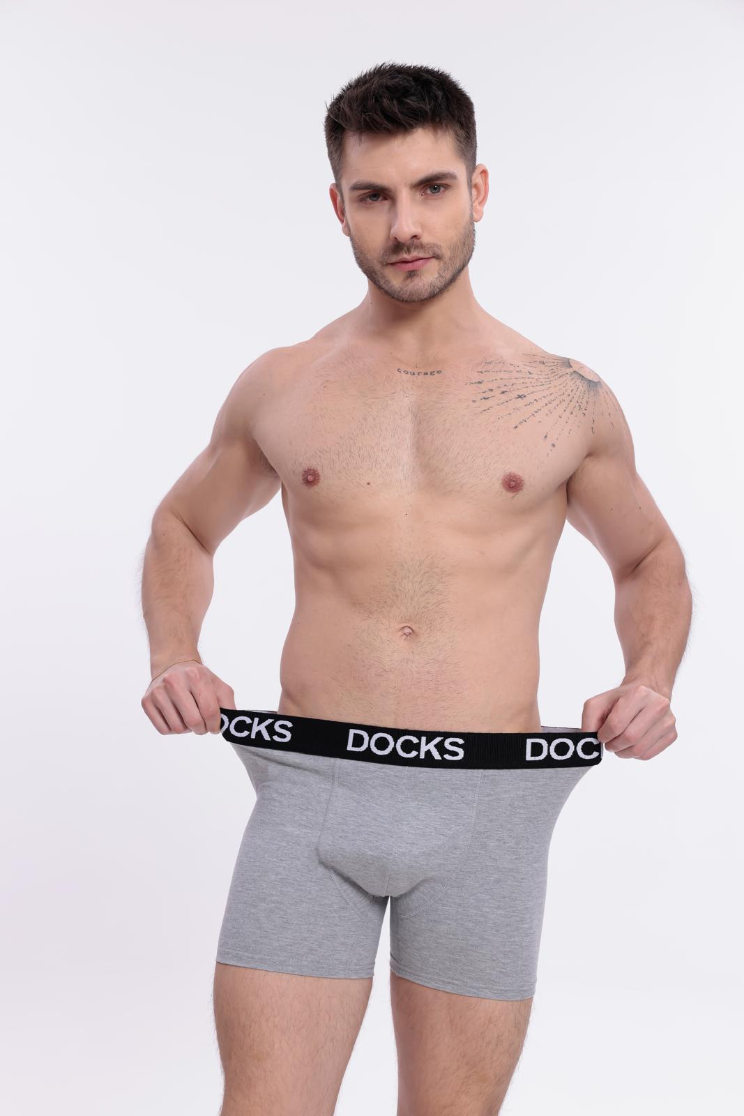 4er Pack Boxershorts Herren Baumwolle Unterhose 2x Grau + 2x Schwarz Gr. M