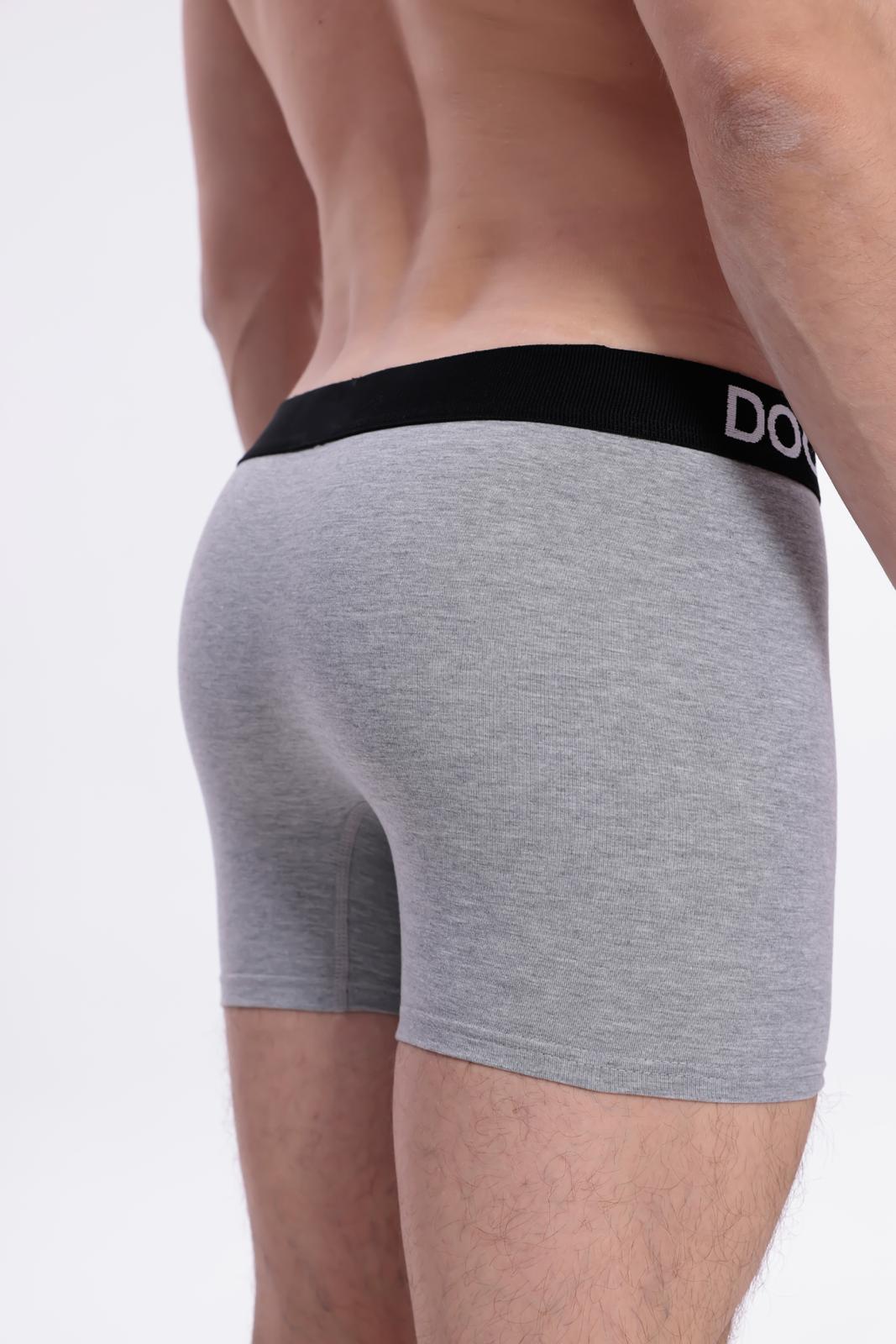 4er Pack Boxershorts Herren Baumwolle Unterhose 2x Grau + 2x Schwarz Gr. M