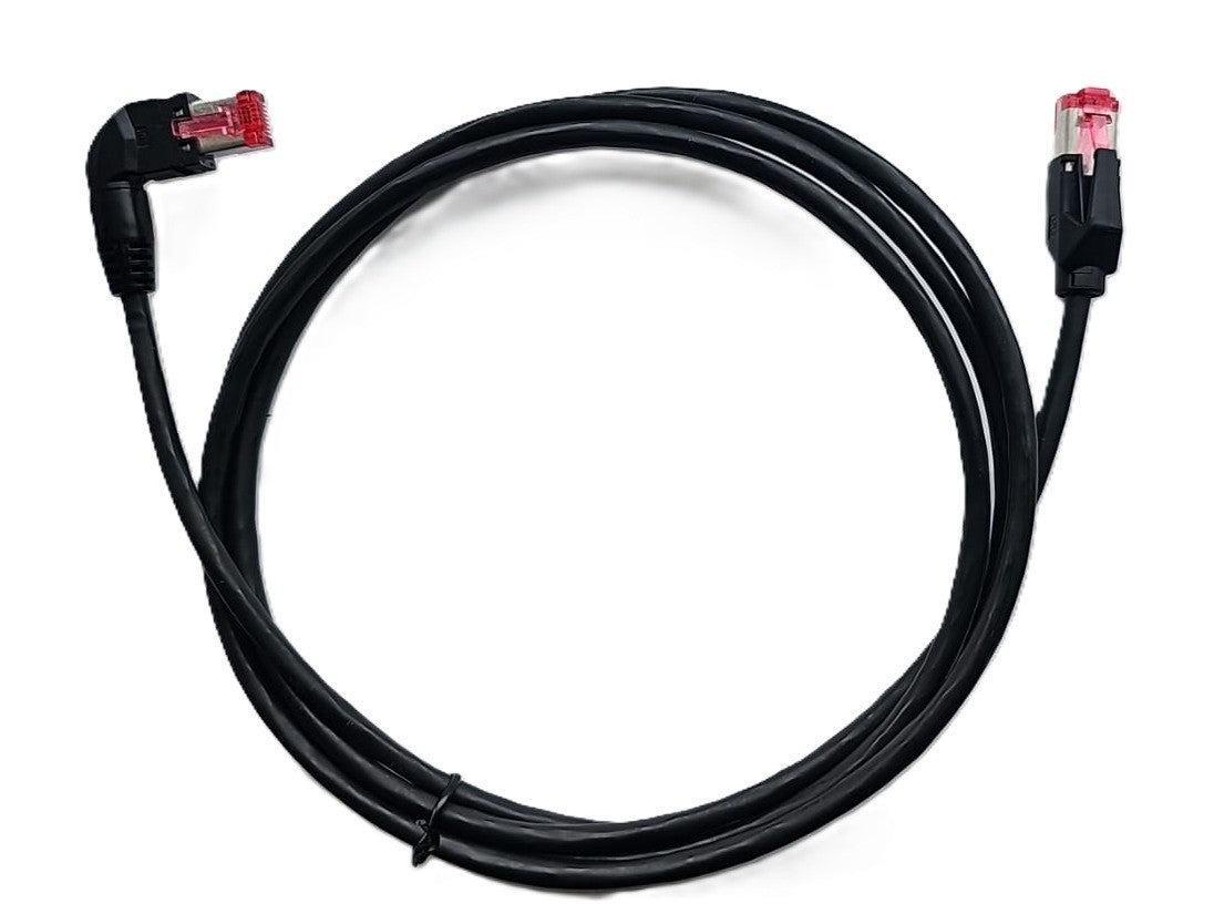 2m Netzwerk Ethernet Kabel 90°Rechts Winkel CAT6 S/FTP Patchkabel RJ45 DSL LAN