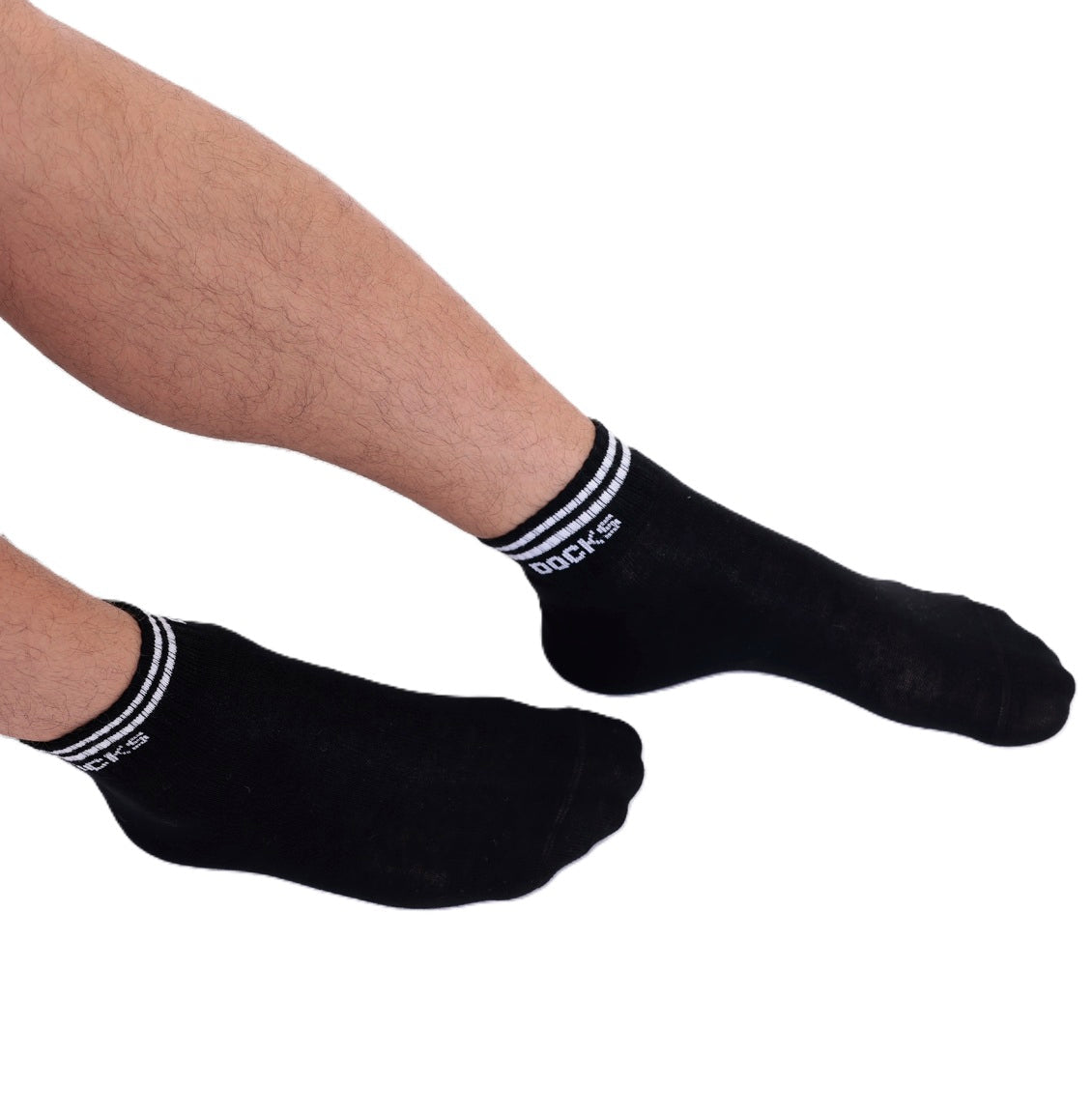 6er Pack DOCKS Sneaker Socken Baumwolle Atmungsaktive Damen&Herren schwarz 35-38