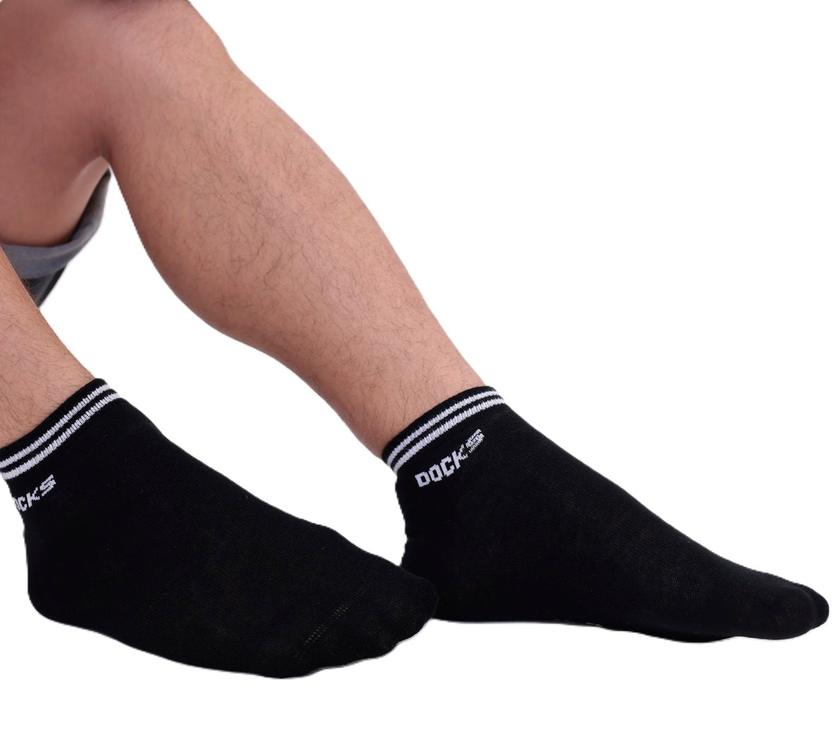 3er Pack DOCKS Sneaker Socken Baumwolle Atmungsaktive Damen&Herren schwarz 39-42