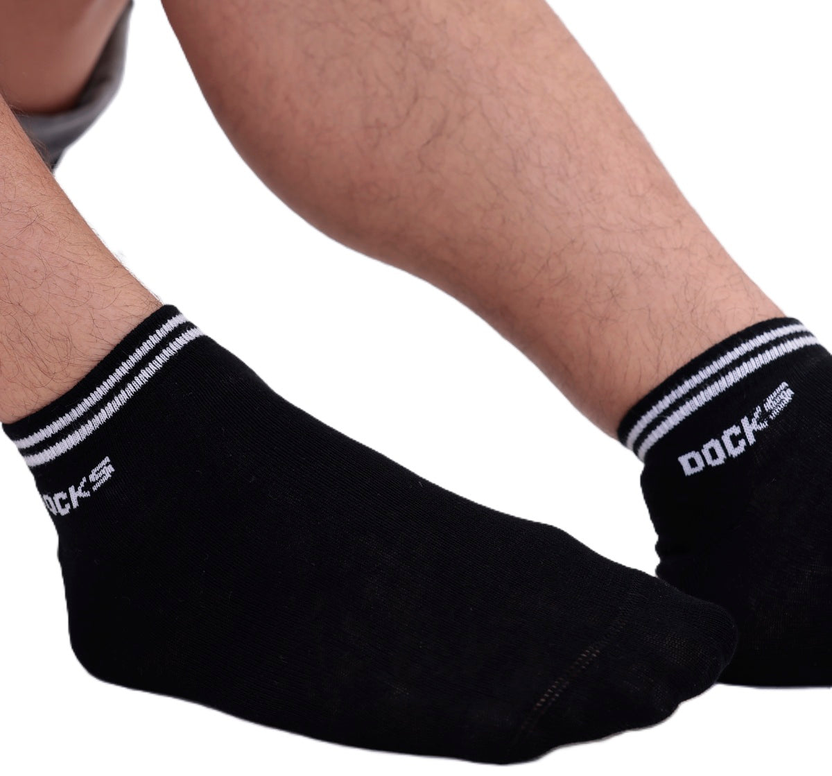 6er Pack DOCKS Sneaker Socken Baumwolle Atmungsaktive Damen&Herren schwarz 35-38