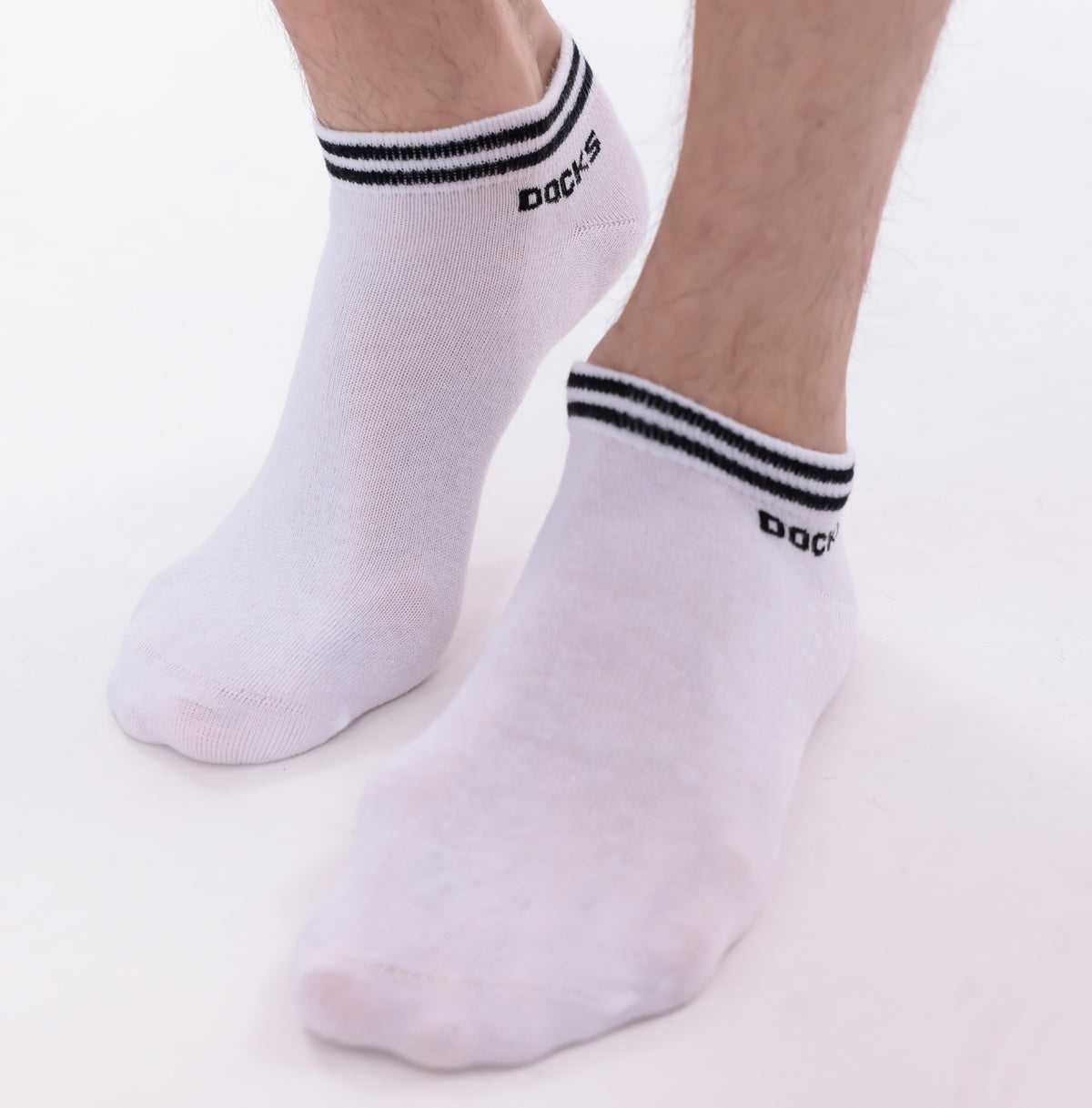 DOCKS Sneaker Socken Baumwolle Atmungsaktive Damen & Herren weiß 3–12 Paar