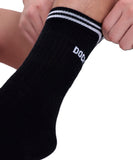 12 Paar DOCKS Socken Komfortbund Sport Tennis Socken Damen Herren schwarz 43-46