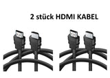 2 x HDMI Kabel 1,8m HighSpeed Ethernet 4K FullHD HDR 3D für TV PC BEAMER Laptop