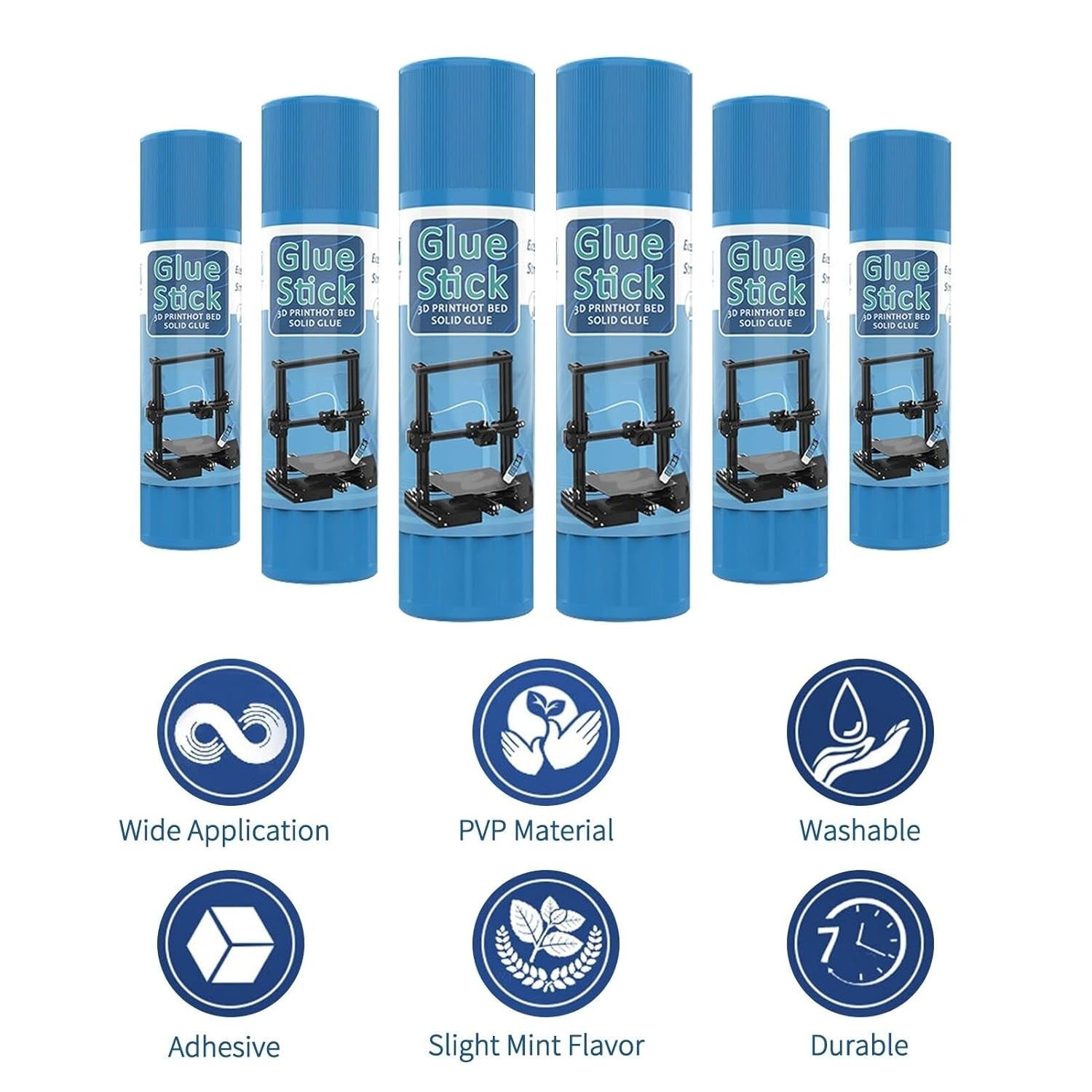 3er Pack 3D-Drucker Haftstift Kleber Klebestifte für sicheres Haften von PLA/AB