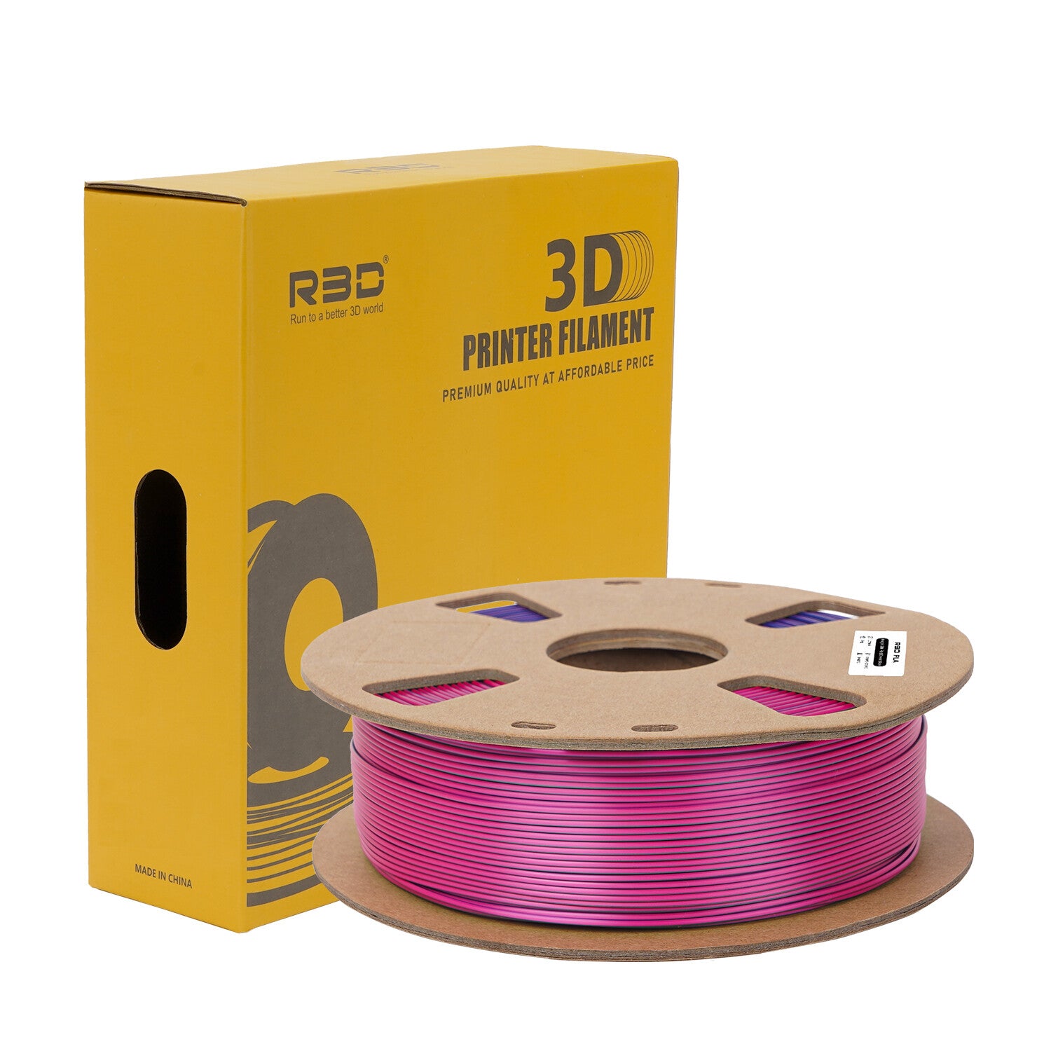 3in1 SILK PLA Filament für 3D Drucker | Dreifarbig Special Magic Effekt - NEU 3DPLady Silk Filament 1 kg Rose Red-Green-Blue