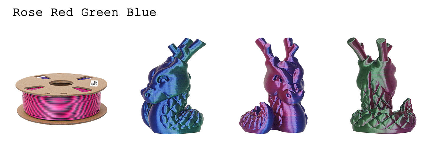 3in1 SILK PLA Filament für 3D Drucker | Dreifarbig Special Magic Effekt - NEU