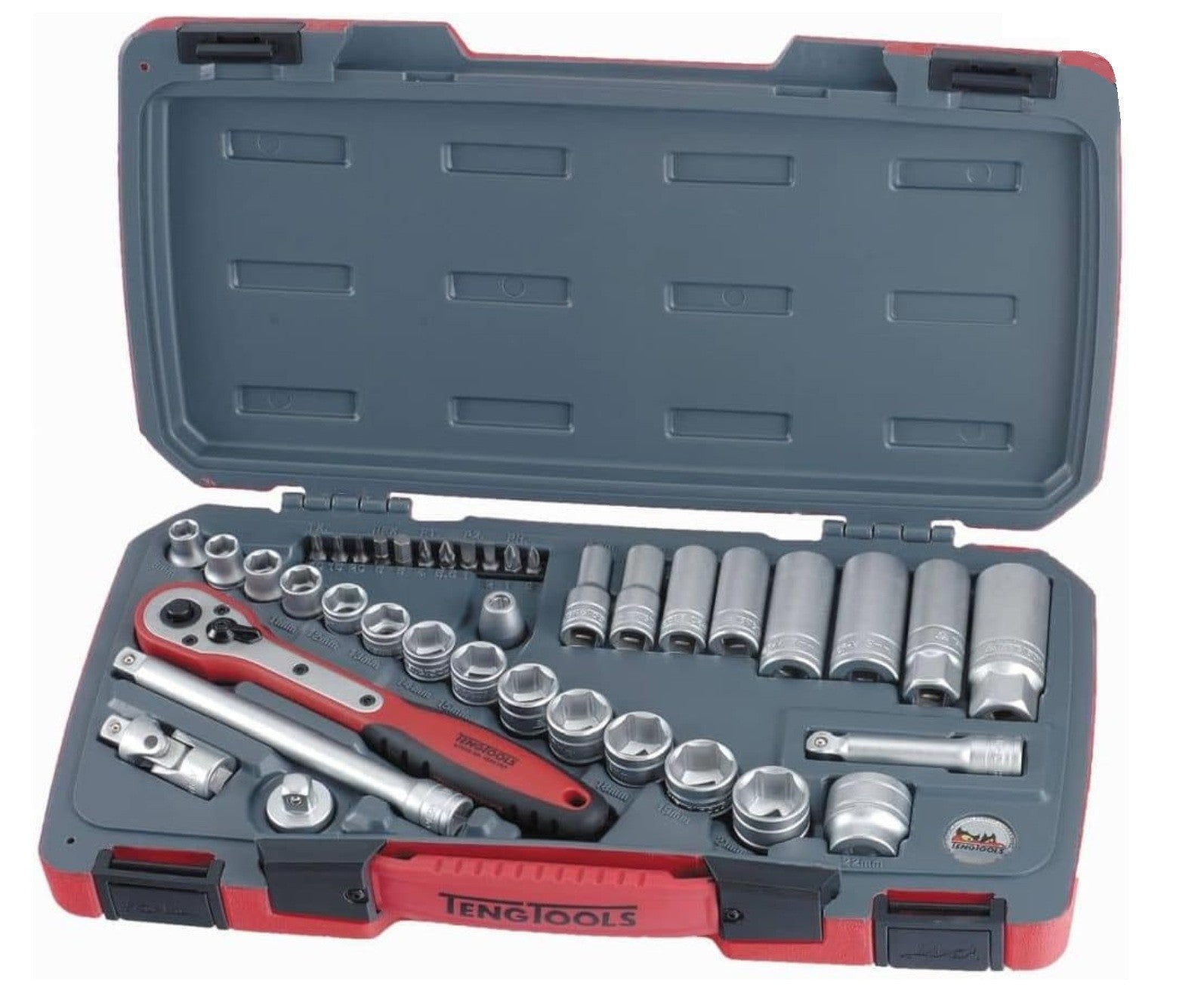 TENG T3839 Steckschlüssel-Satz 39 Stück Metric 3/8in Laufwerk...