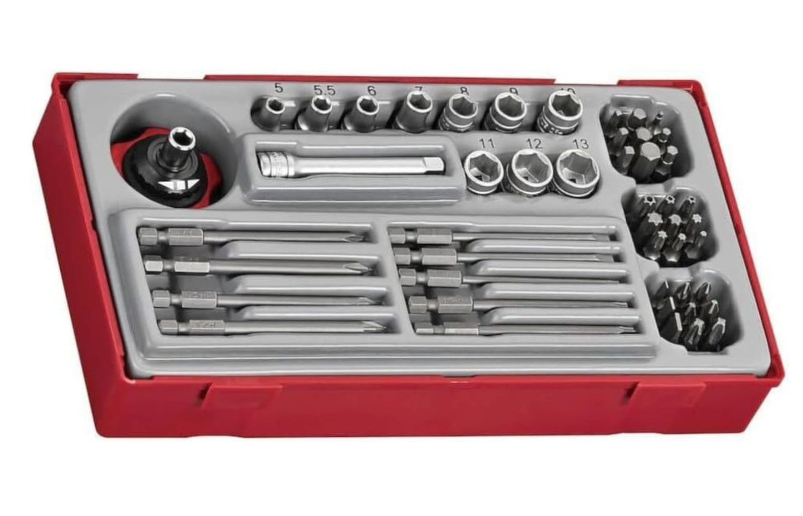 Teng Tools 1/10.2 cm Steckschlüssel- und Bit-Set, 48-teilig Chrom-Vanadium-Stahl