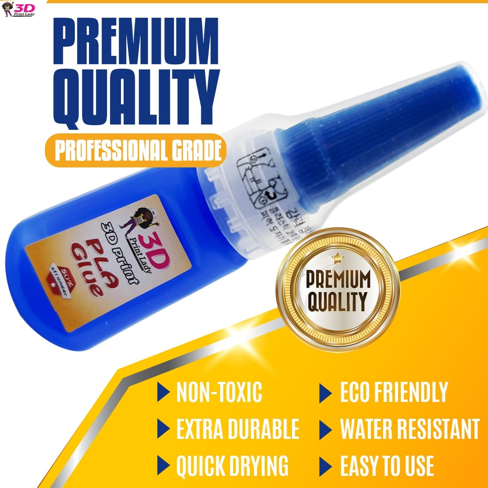 2er Pack 3D Drucker Kleber Kunstoff Sekundenkleber  für kleben von 3D Objekten