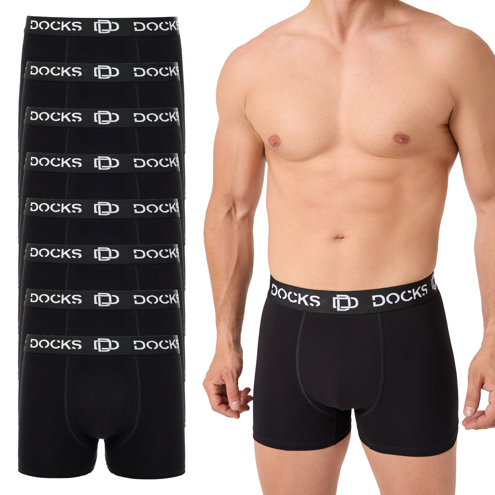 4er Pack Boxershorts Baumwolle Herren Unterhose Schwarz Bequem Männer Boxer Schwarz L 16er Pack