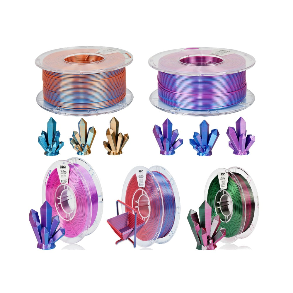 2in1 SILK PLA Filament für 3D Drucker | Zweifarbig Special Magic Effekt - NEU