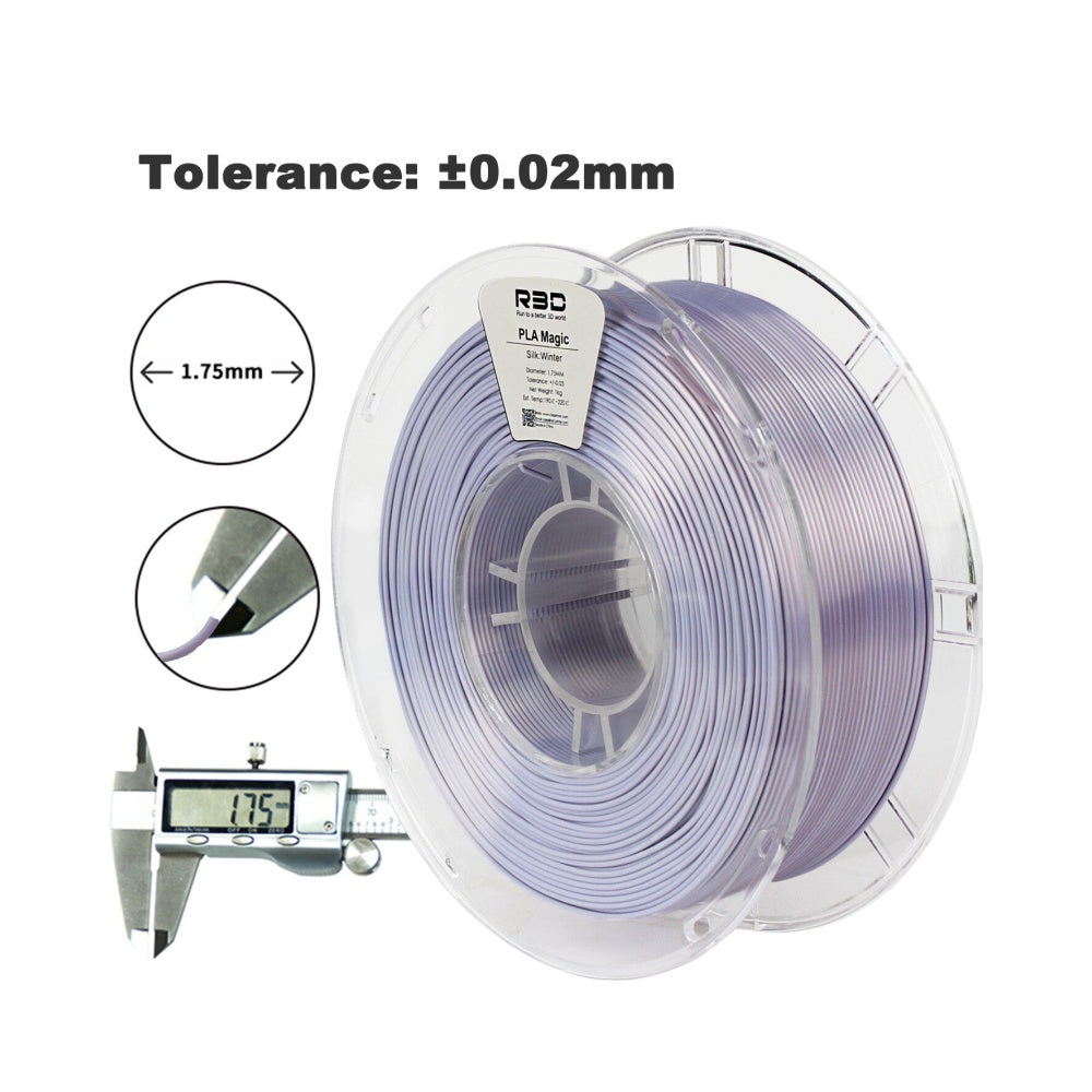 2in1 SILK PLA Filament für 3D Drucker | Zweifarbig Special Magic Effekt - NEU 3DPLady Silk Filament 1 kg Silk Winter