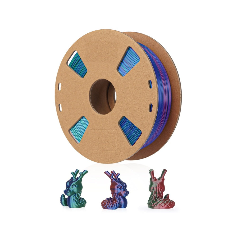 3in1 SILK PLA Filament für 3D Drucker | Dreifarbig Special Magic Effekt - NEU 3DPLady Silk Filament 1 kg Red-Blue-Green