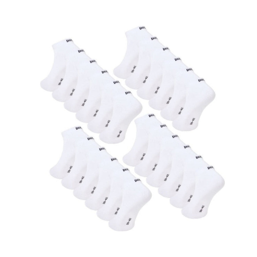 6–24 Paar DOCKS Sneaker Socken Baumwolle Atmungsaktive Damen & Herren weiß 43-46 24er Pack