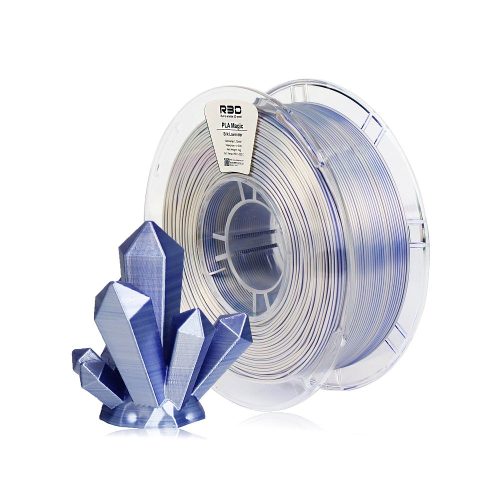 2in1 SILK PLA Filament für 3D Drucker | Zweifarbig Special Magic Effekt - NEU 3DPLady Silk Filament 1 kg Blue - Grey (Lavender)