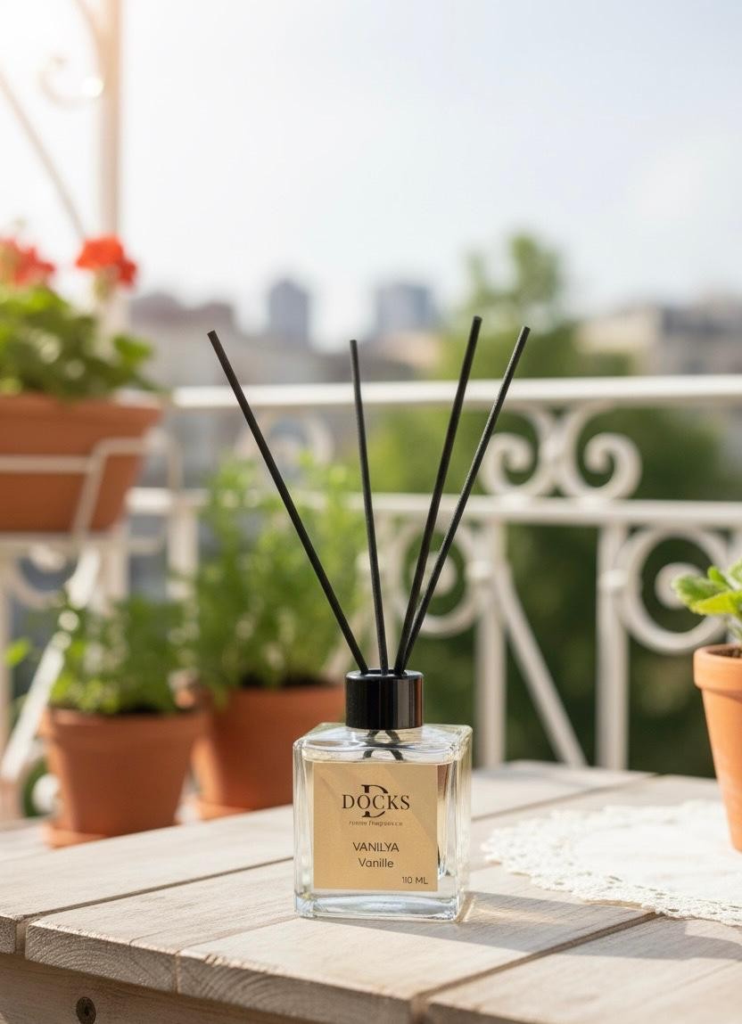 2er Set DOCKS Raumduft Set 110ml Diffuser mit Duftstäbchen – Lufterfrischer Duft Mango