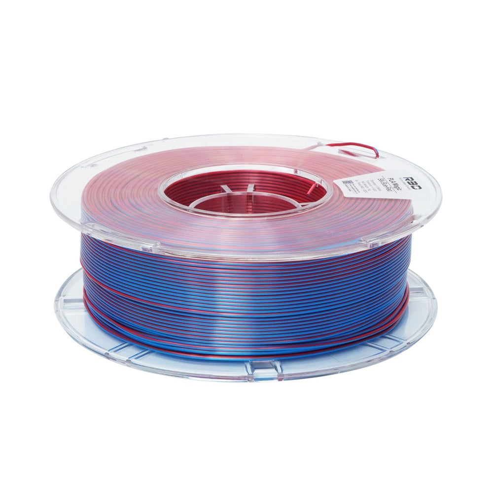 2in1 SILK PLA Filament für 3D Drucker | Zweifarbig Special Magic Effekt - NEU 3DPLady Silk Filament 1 kg Silk Blue - Red