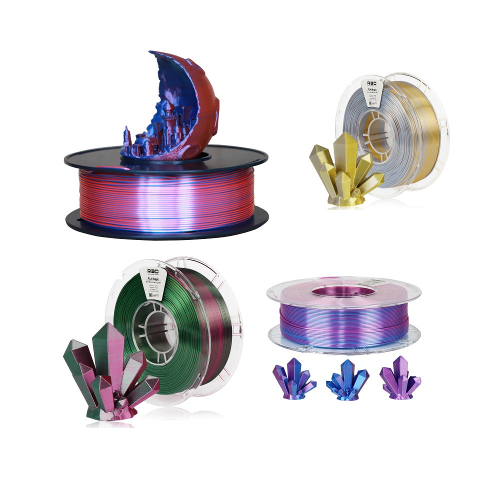 2in1 SILK PLA Filament für 3D Drucker | Zweifarbig Special Magic Effekt - NEU