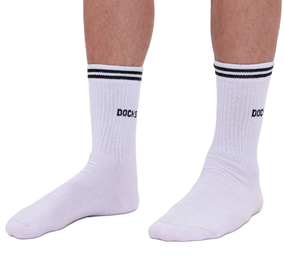 9 Paar DOCKS Socken Komfortbund Sport Tennis Socken Damen Herren weiß 39-42