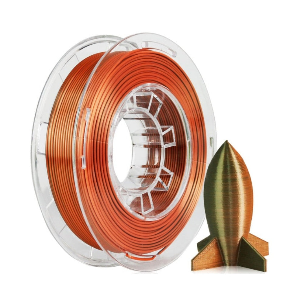 2in1 SILK PLA Filament für 3D Drucker | Zweifarbig Special Magic Effekt - NEU 3DPLady Silk Filament 0,25 kg Silk Orange - Bronze