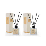 2er Set DOCKS Raumduft Set 110ml Diffuser mit Duftstäbchen – Lufterfrischer Duft Vanille