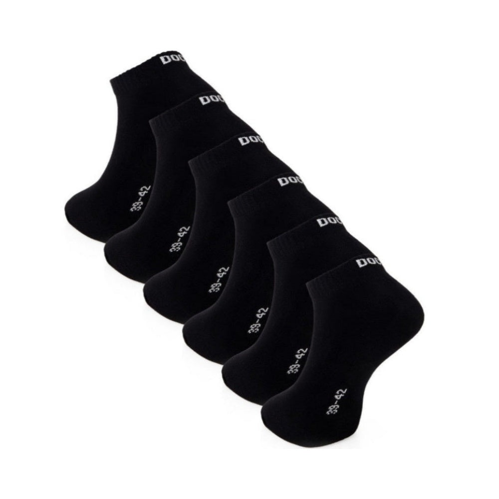 6–24 Paar DOCKS Sneaker Socken Baumwolle Atmungsaktive Damen & Herren schwarz 43-46 6er Pack