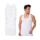 4er Pack Herren Unterhemd Achselhemd Tanktop 100% Baumwolle Weiß