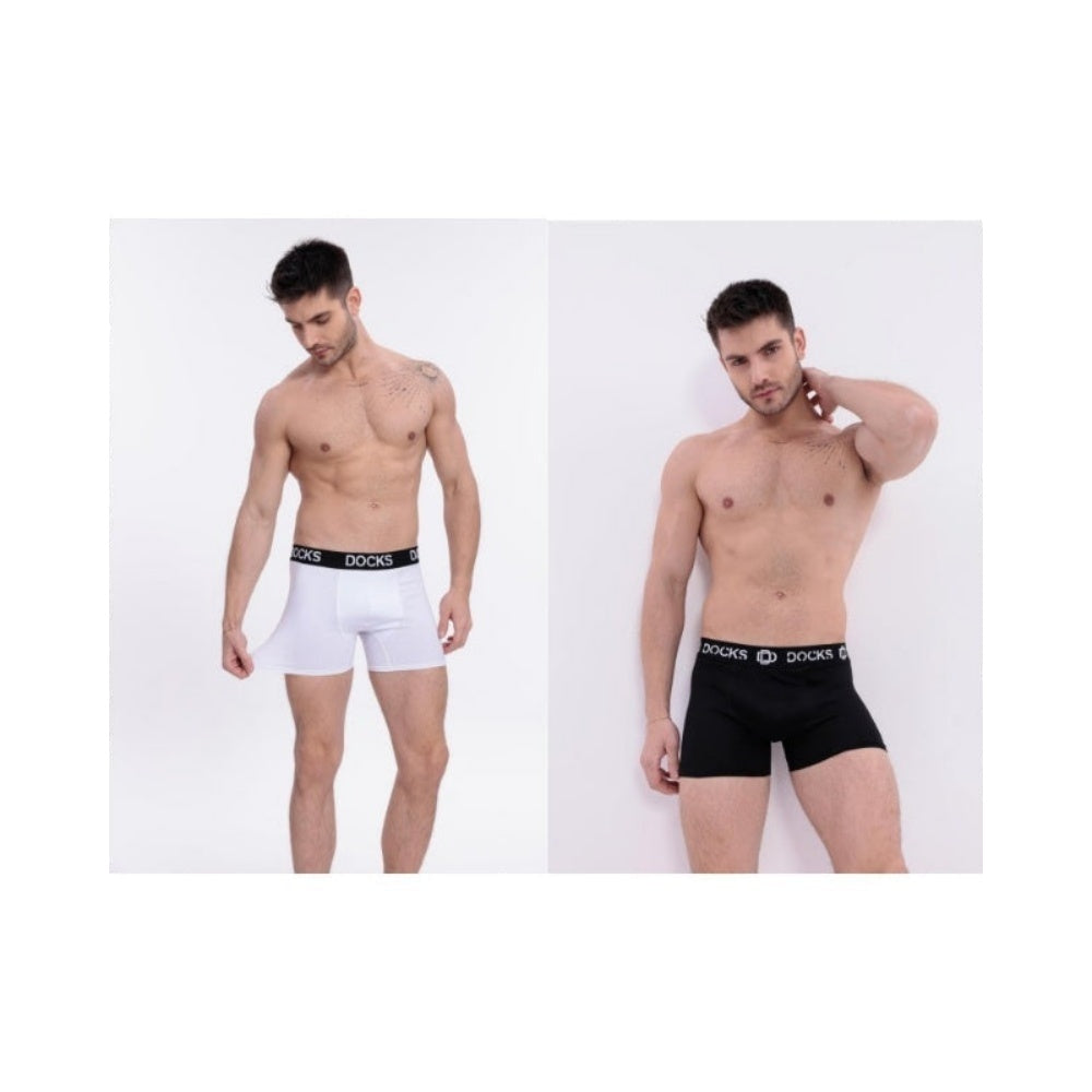 4er Pack Boxershorts Herren Baumwolle Unterhose 2x Weiß + 2x Schwarz Gr. XL