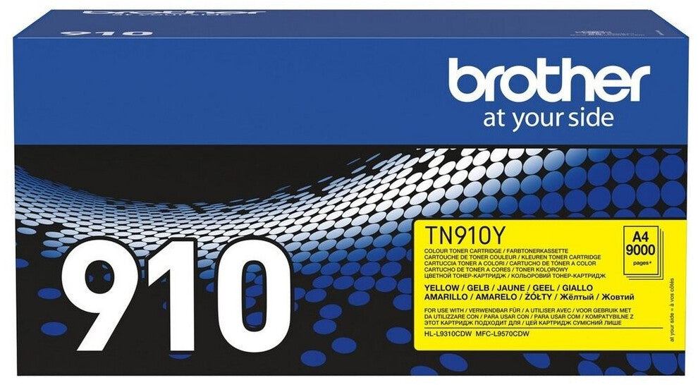 Brother TN-910Y Original Toner Gelb – Hohe Reichweite für professionelle Farbdrucke