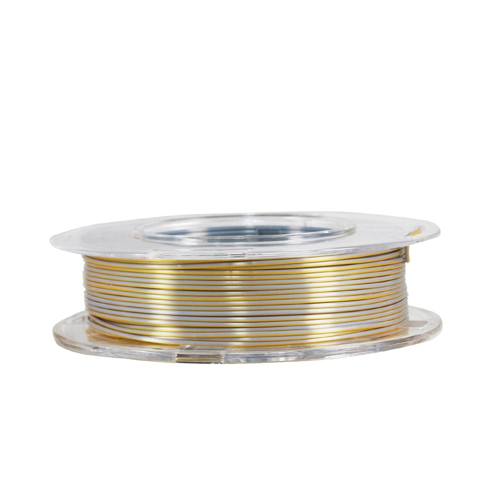 2in1 SILK PLA Filament für 3D Drucker | Zweifarbig Special Magic Effekt - NEU 3DPLady Silk Filament 0,25 kg Silk Gold - Silver