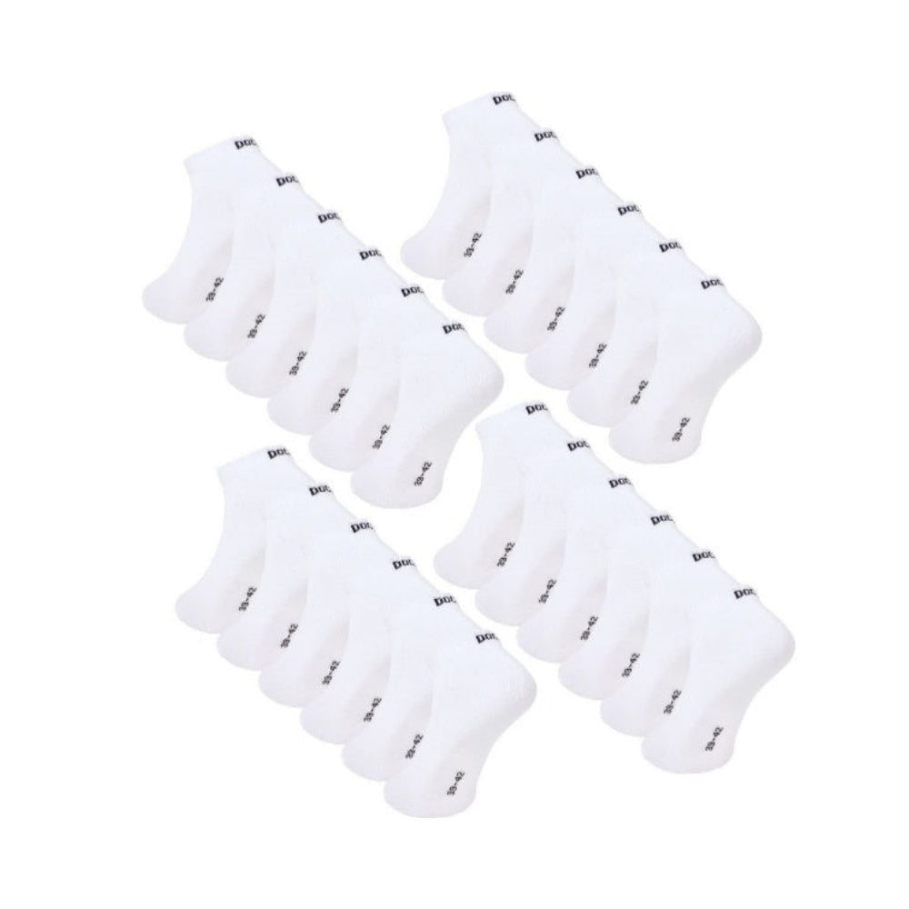 6–24 Paar DOCKS Sneaker Socken Baumwolle Atmungsaktive Damen & Herren weiß 39-42 24er Pack