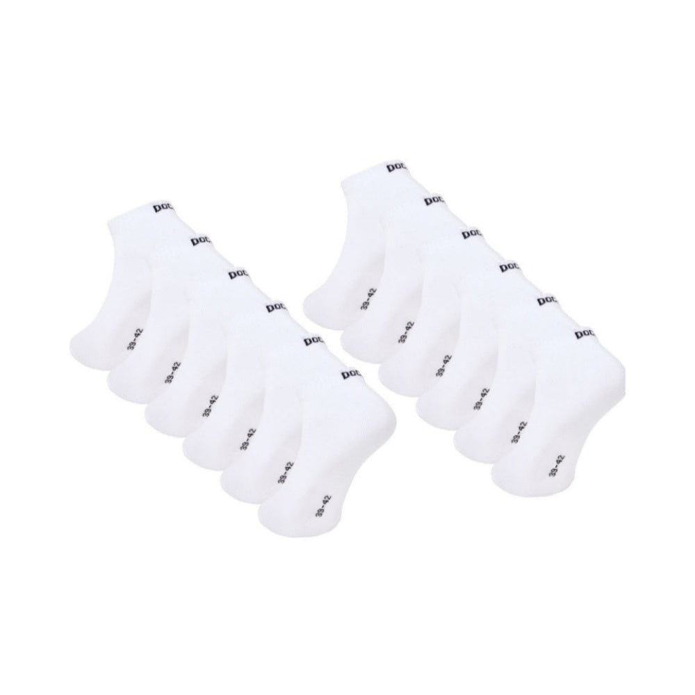 6–24 Paar DOCKS Sneaker Socken Baumwolle Atmungsaktive Damen & Herren weiß 35-38 12er Pack