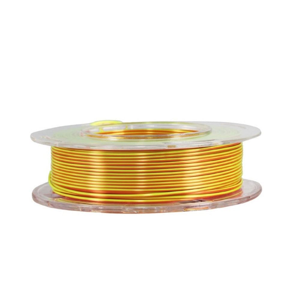 2in1 SILK PLA Filament für 3D Drucker | Zweifarbig Special Magic Effekt - NEU 3DPLady Silk Filament 0,25 kg Silk Orange - Yellow