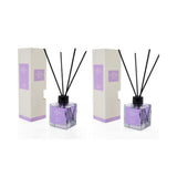 2er Set DOCKS Raumduft Set 110ml Diffuser mit Duftstäbchen – Lufterfrischer Duft Lavendel